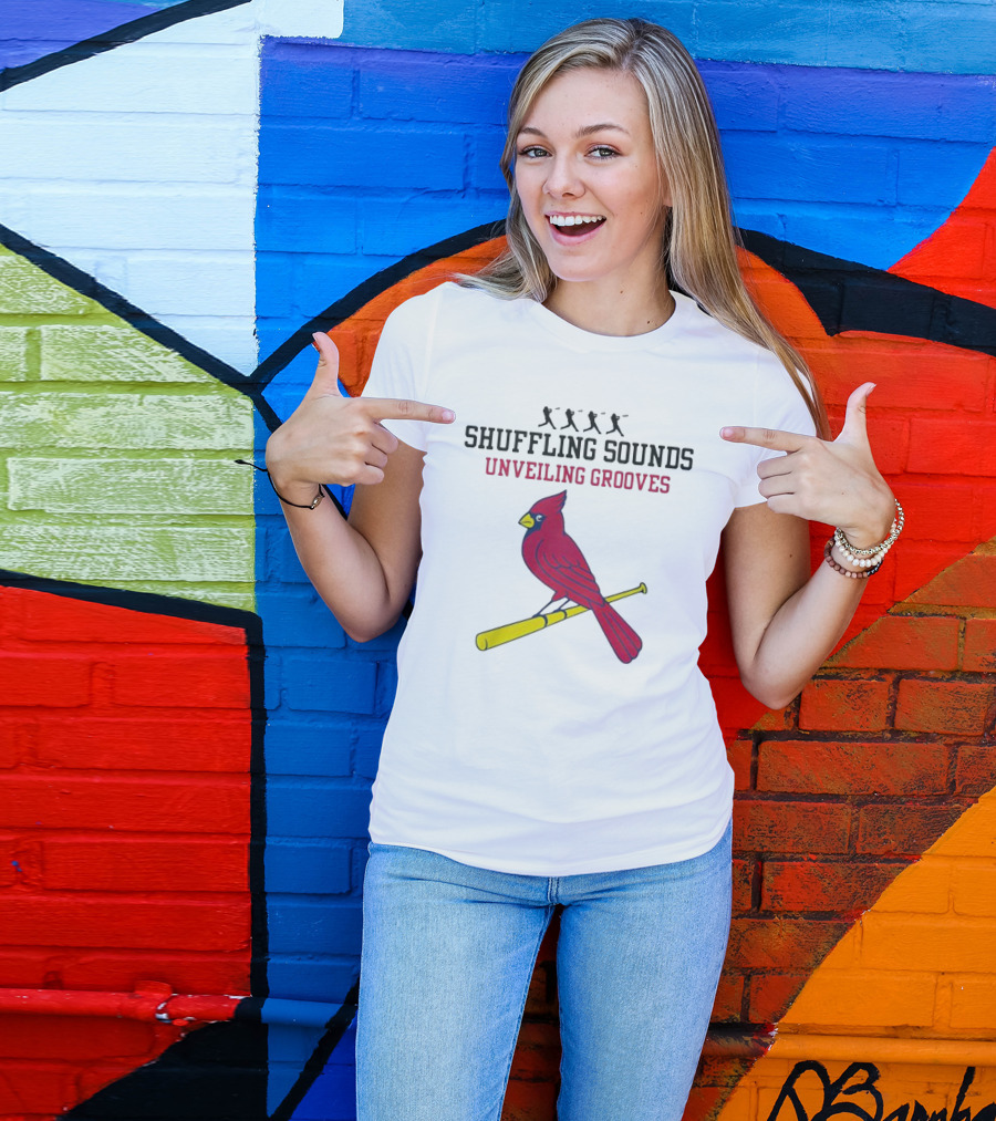 Cardinal Vibes Shuffling Sounds Unveiling Grooves T-Shirt