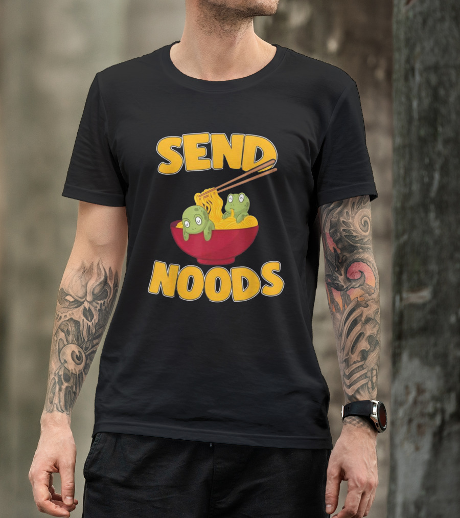 Send Noods Funny Ramen With Turtles T-Shirt
