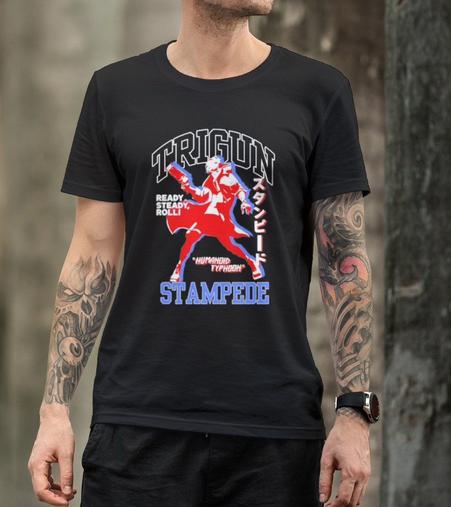 Trigun Stampede Ready Steady Rolli Humanoid Typhoon T-Shirt