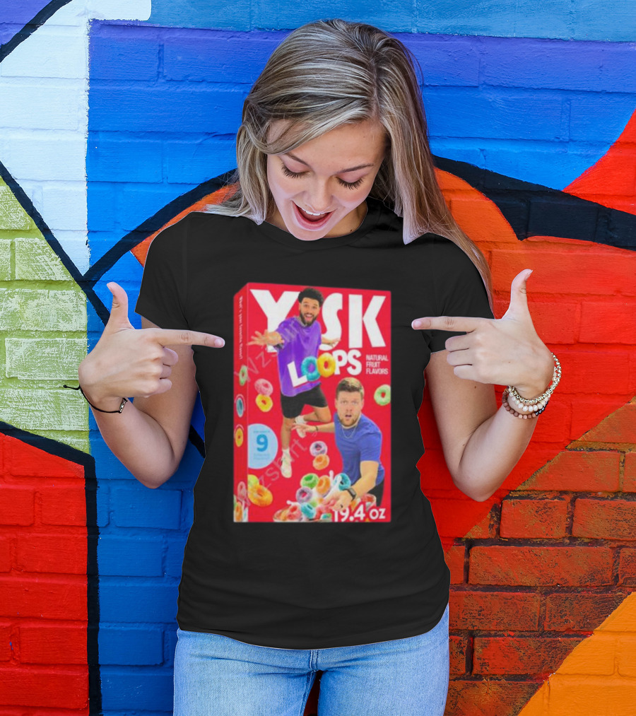 Ysk Loops Cereal Box You Should Know Podcast Natural Fruit Flavors T-Shirt