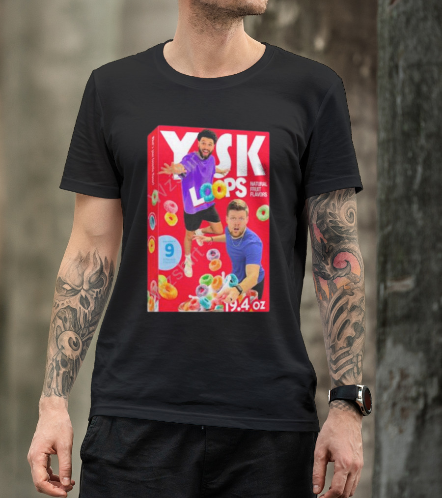 Ysk Loops Cereal Box You Should Know Podcast Natural Fruit Flavors T-Shirt