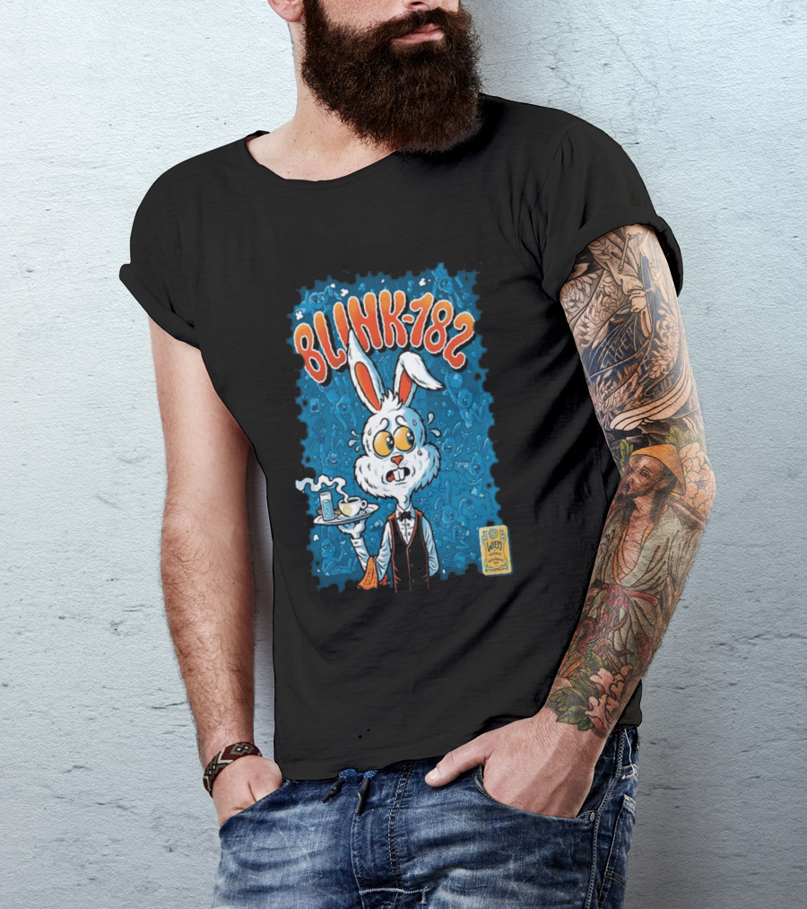 Blink-182 Vienna Wavy-Labyrinth Rabbit Waiter T-Shirt