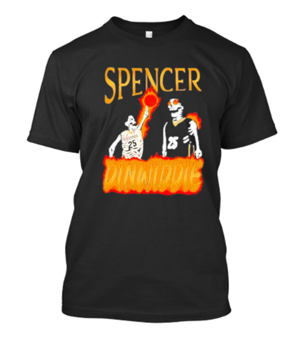 Spencer Dinwiddie Richmond 25 Basketball Flames T-Shirt
