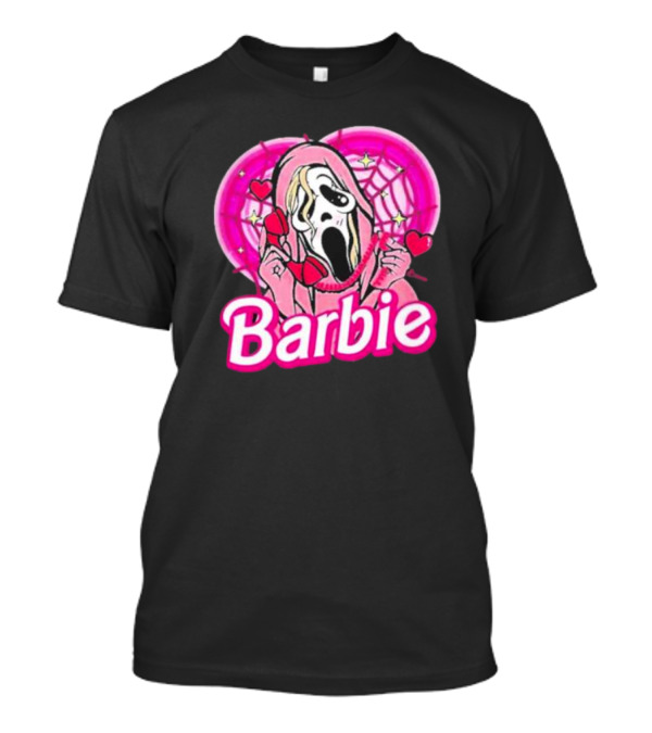 Barbie Pink Doll Ghost Face Horror Doll Characters T-Shirt