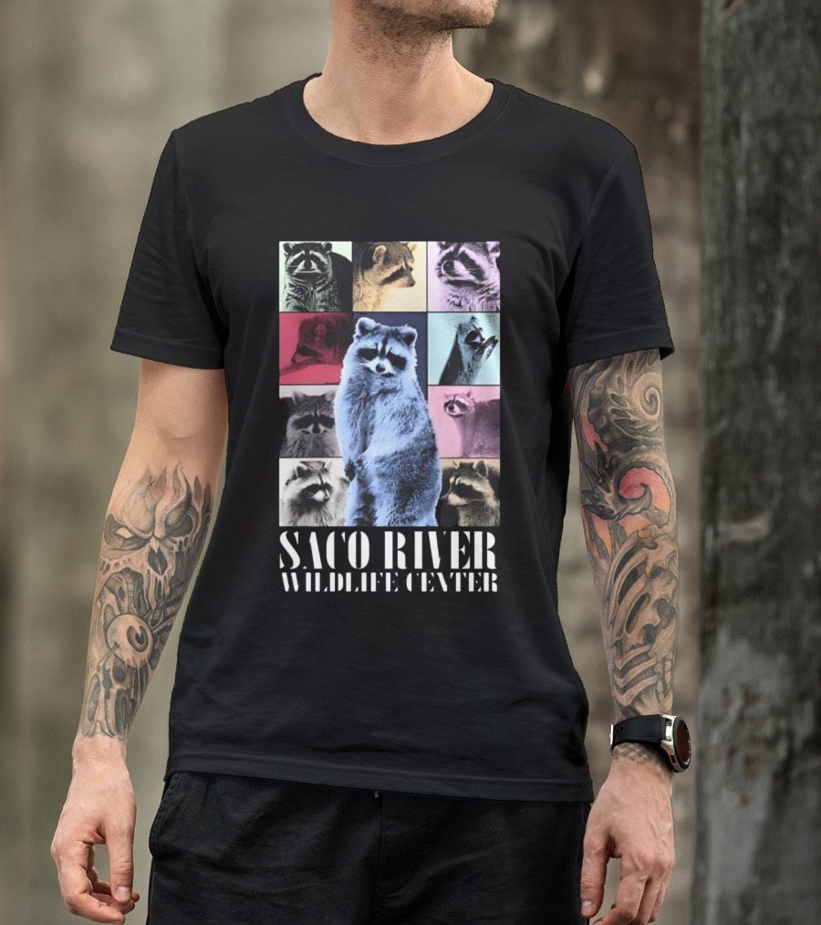 Saco River Wildlife Center Raccoon Collage The Eras Tour T-Shirt