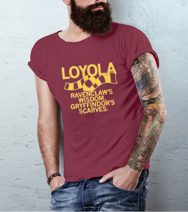 LOYOLA Ravenclaw's Wisdom Gryffindor's Scarves T-Shirt