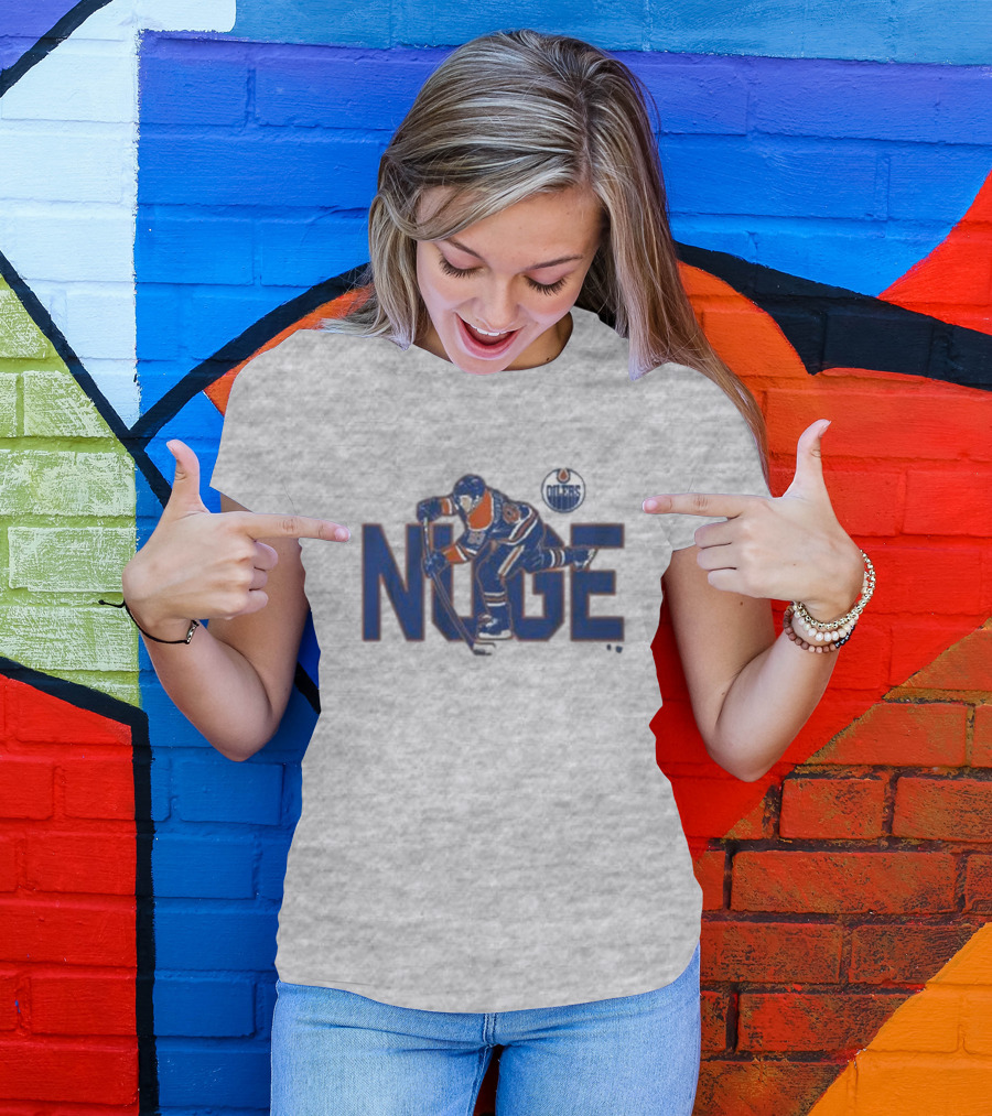Ryan Nugent-Hopkins Edmonton Oilers NUGE Hockey Player Action T-Shirt