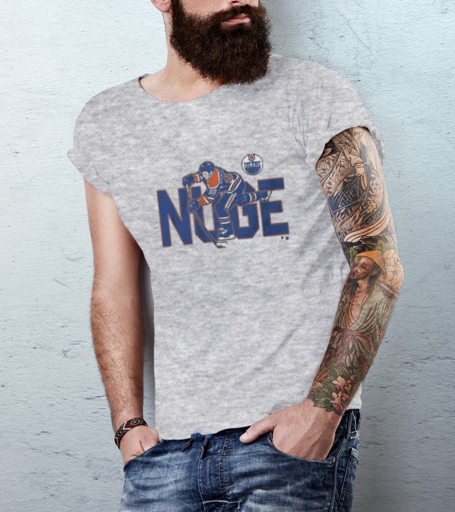 Ryan Nugent-Hopkins Edmonton Oilers NUGE Hockey Player Action T-Shirt