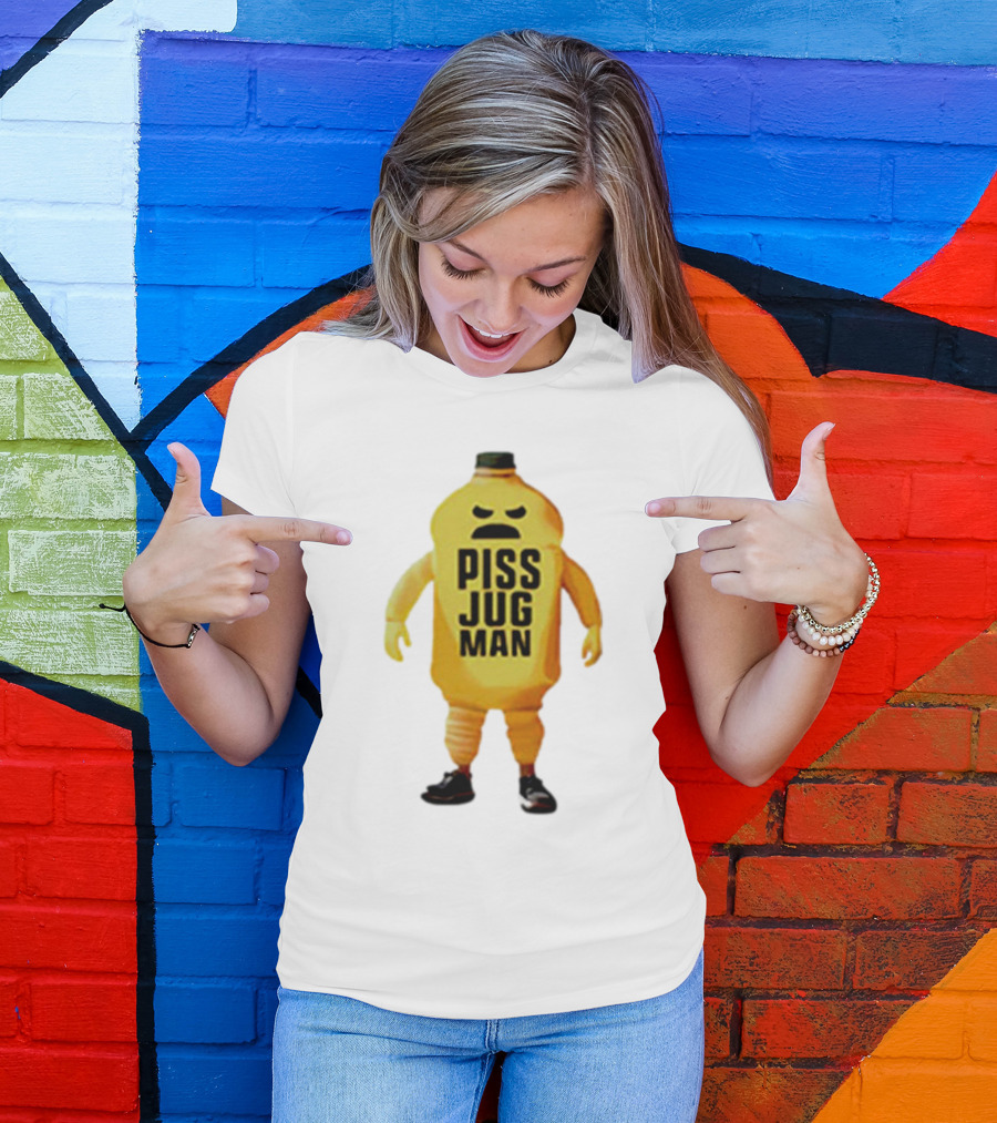 Piss Jug Man Mascot Character With Attitude And Sneakers T-Shirt