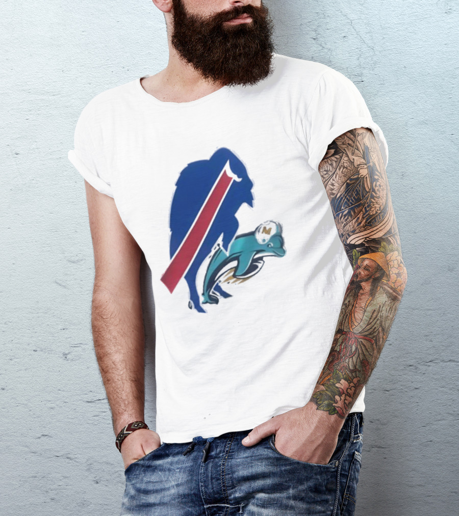 Buffalo Bills Doggy Miami Dolphins T-Shirt