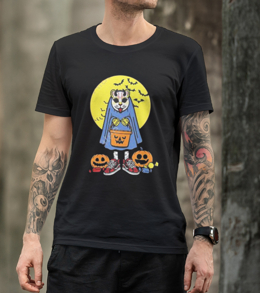 Home Team Trick Or Treat Halloween Costume With Pumpkins And Bats T-Shirt