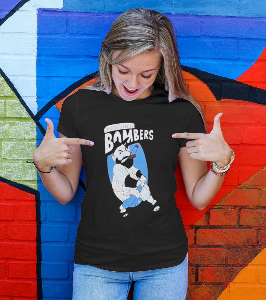 Phillies Marlins Playoff Broad Street Bombers Baseball Player With Bat And Beard T-Shirt