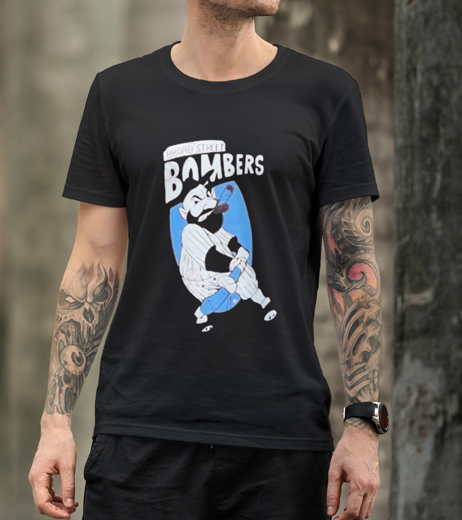 Phillies Marlins Playoff Broad Street Bombers Baseball Player With Bat And Beard T-Shirt
