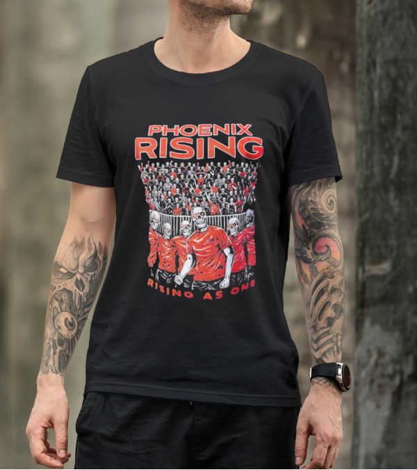 Phoenix Rising Rising As One Skeleton Fans In Red T-Shirt
