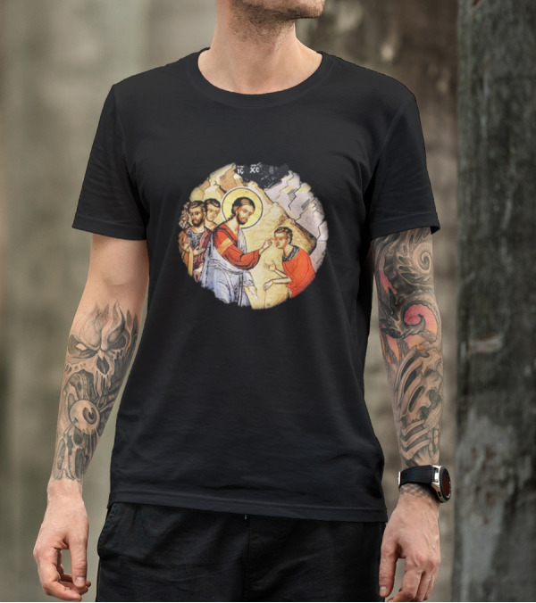 IC XC Jesus Byzantine Icon Healing Scene T-Shirt