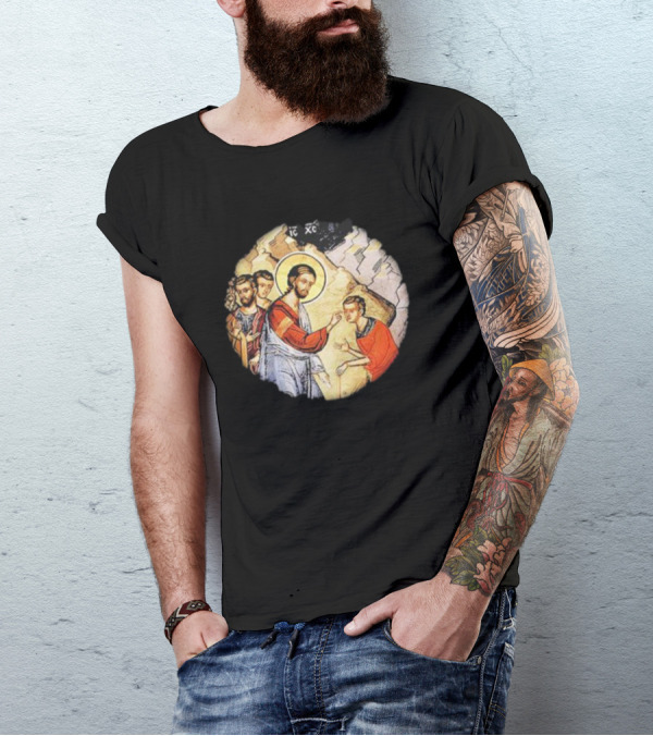 IC XC Jesus Byzantine Icon Healing Scene T-Shirt