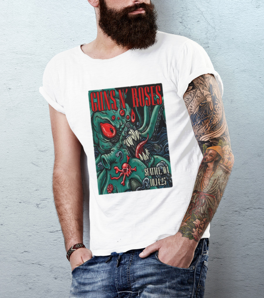Guns N Roses Seattle WA 10.14.23 Monster T-Shirt
