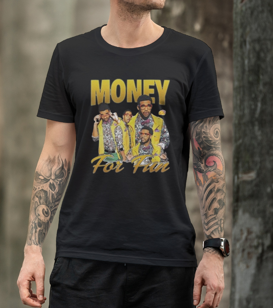 Money For Fun Drake Collage T-Shirt