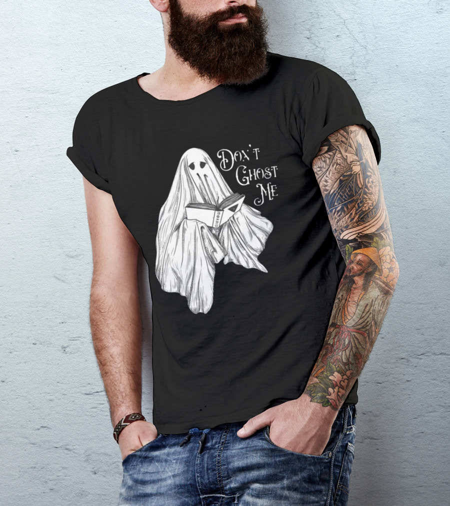 Morbid Don't Ghost Me Halloween Ghost Reading Book T-Shirt