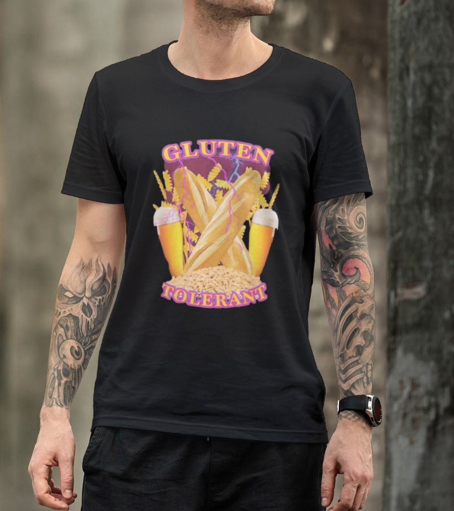 Gluten Tolerant Baguette Wheat Beer Lightning T-Shirt