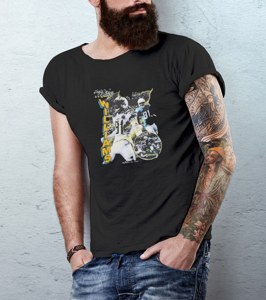 Mike Williams 81 Vintage Football Action Retro T-Shirt