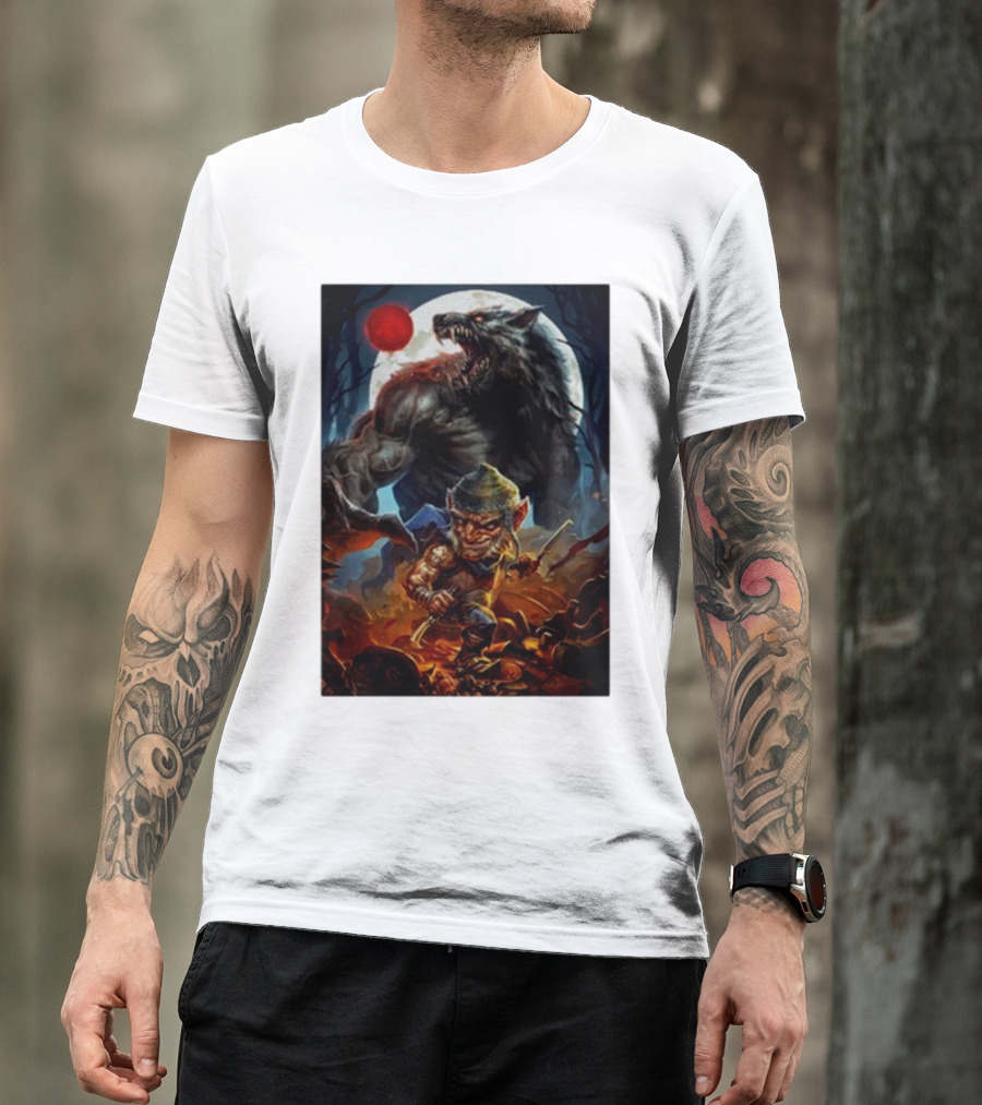 Richard Luong Chetney Pock O’pea Rta Werewolf And Goblin Under Red Moon T-Shirt