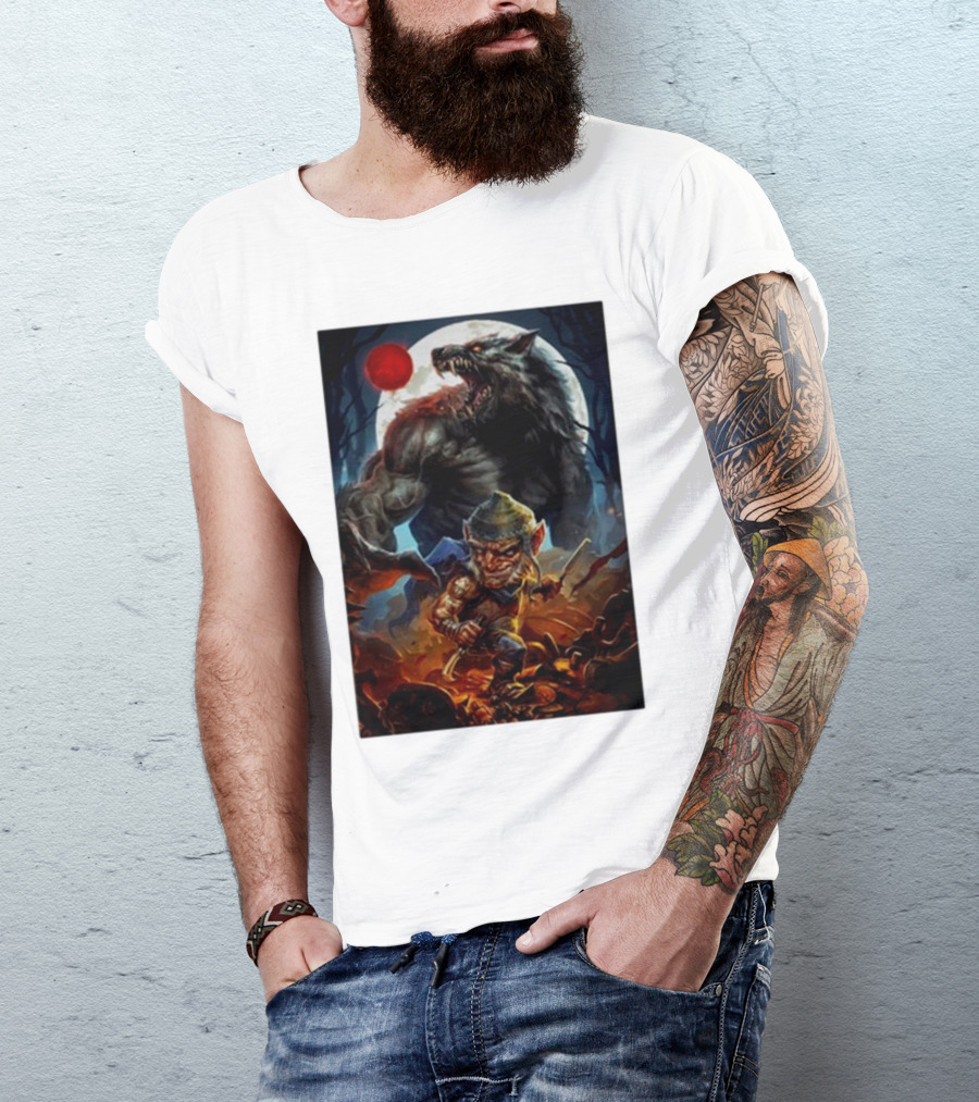 Richard Luong Chetney Pock O’pea Rta Werewolf And Goblin Under Red Moon T-Shirt