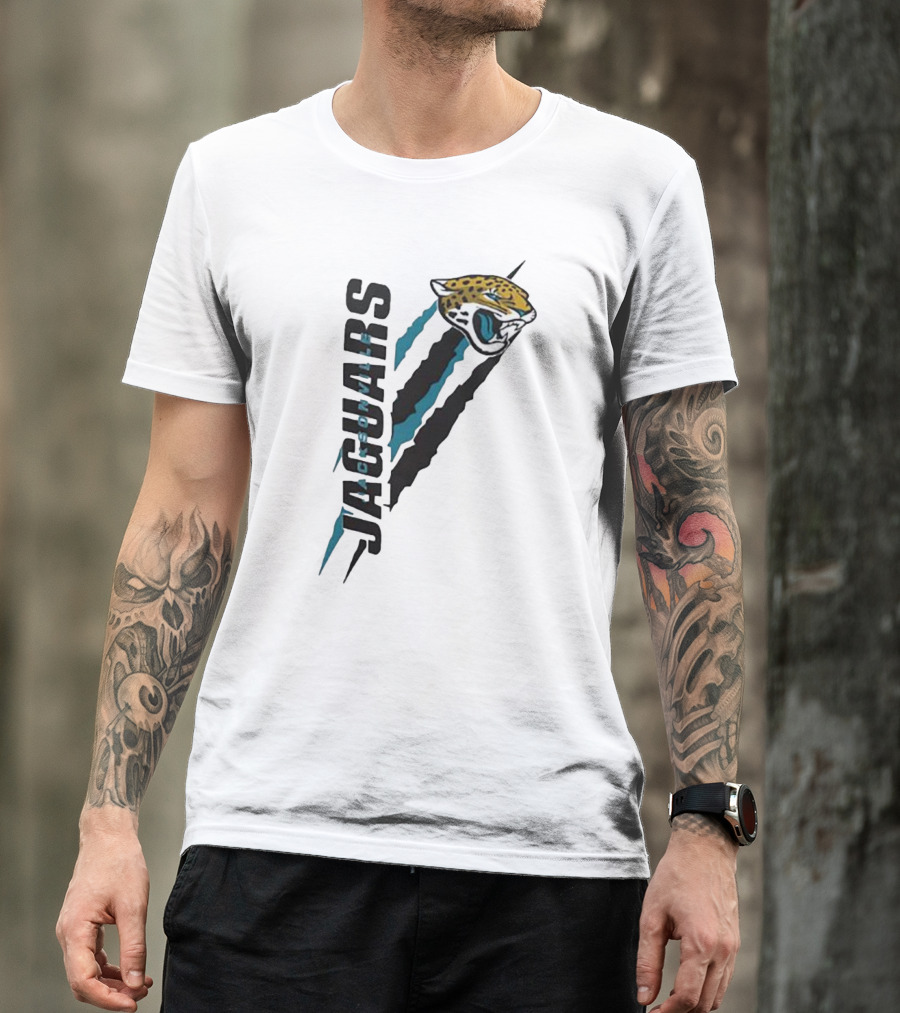 Jacksonville Jaguars Logo Scratch Claw Marks Starter Series T-Shirt