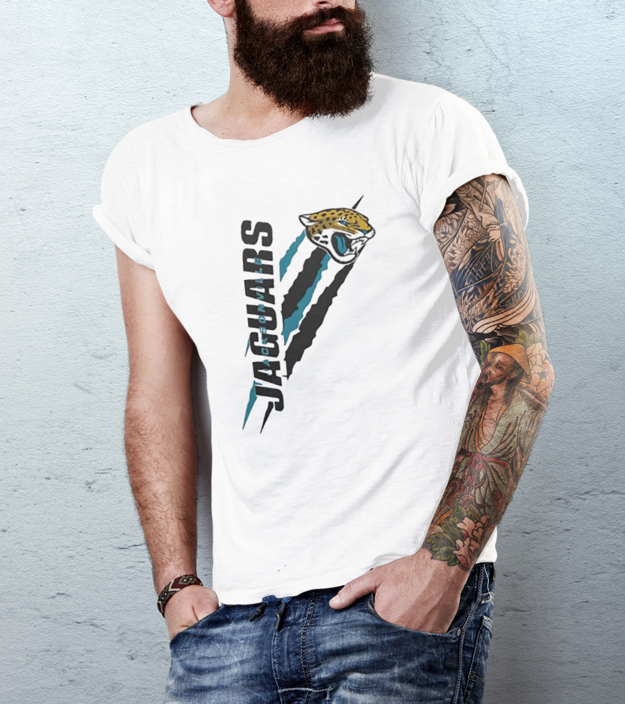 Jacksonville Jaguars Logo Scratch Claw Marks Starter Series T-Shirt