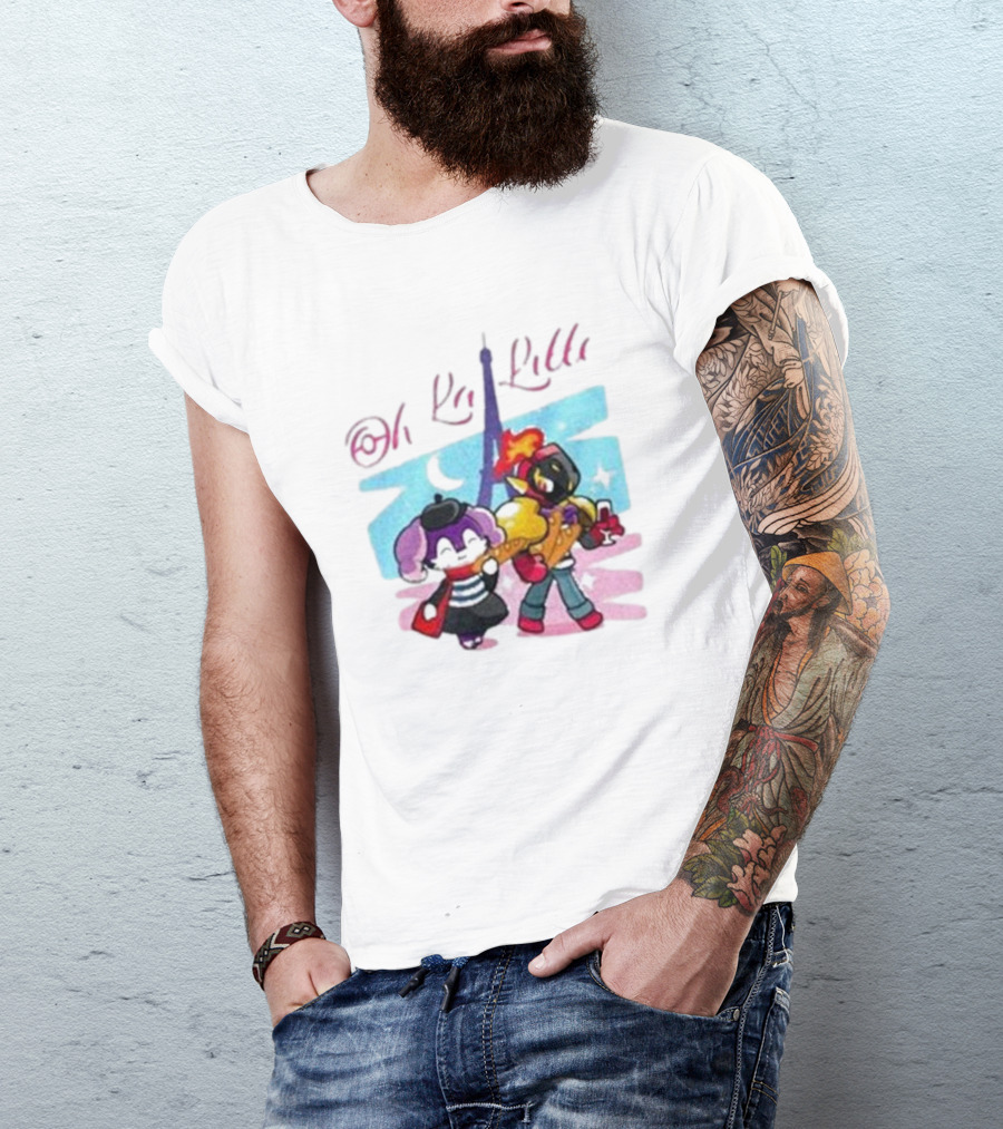Lenvgc Oh La Lille Eiffel Tower Characters T-Shirt