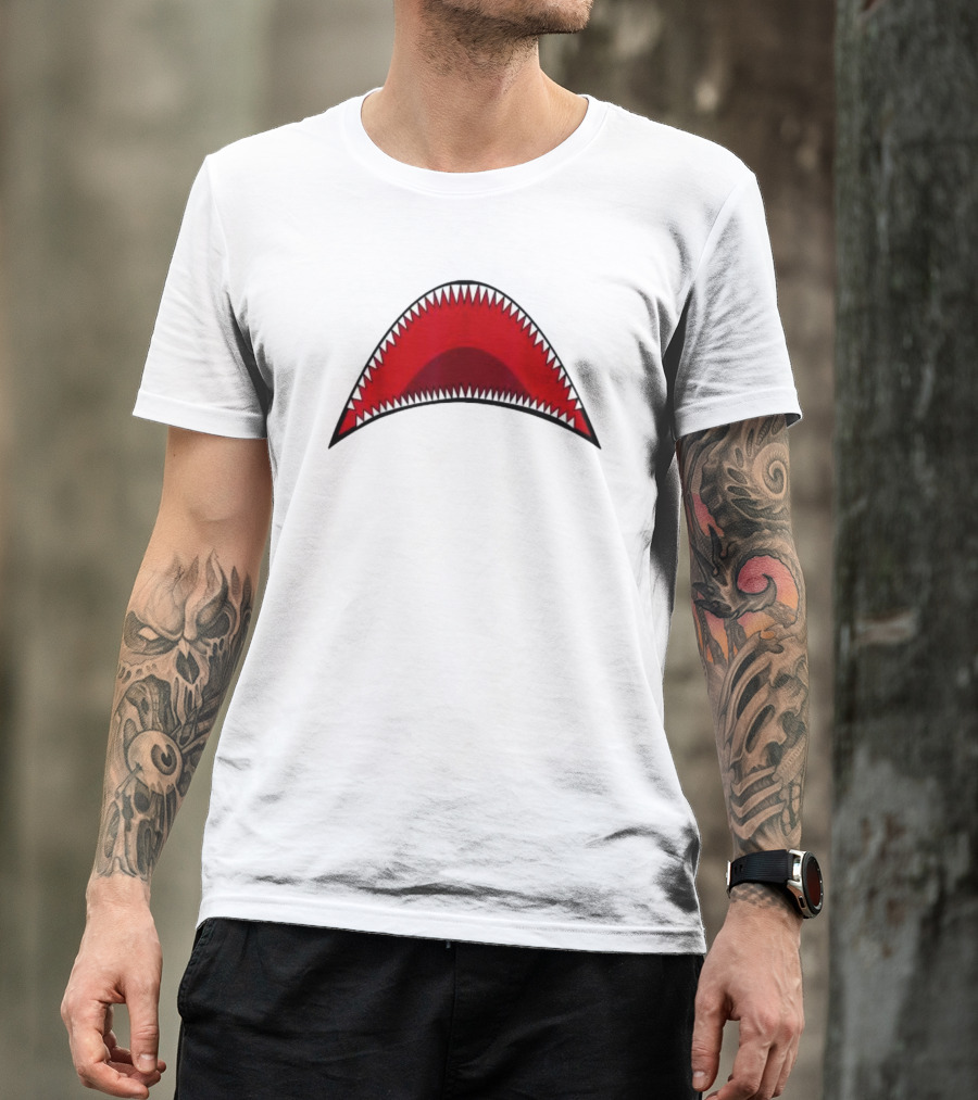 Shark Mouth Teeth Graphic Apparel Bape Icon T-Shirt