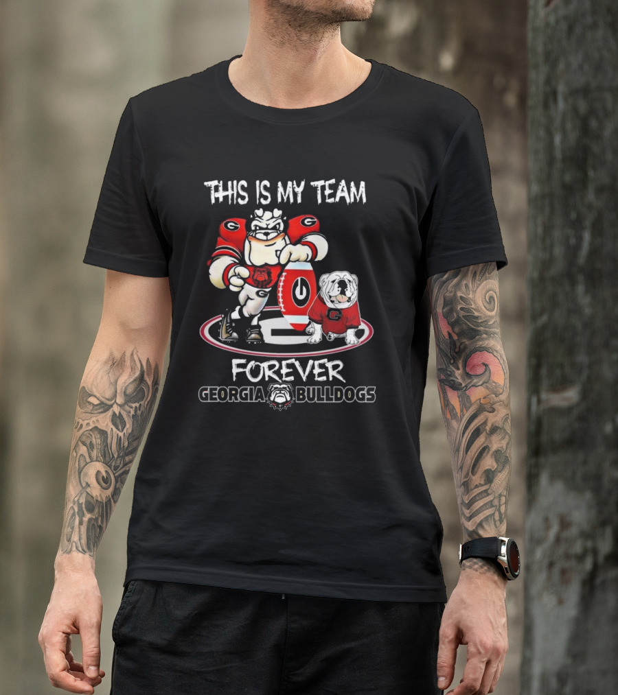 This Is My Team Georgia Bulldogs Mascot And Logo Forever T-Shirt