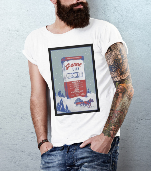 Fenne Lily December Brooklyn London Concert Tour Dates Poster Winter Scene T-Shirt