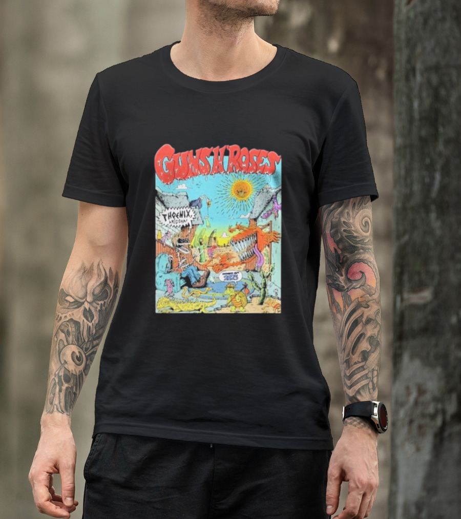 Guns N' Roses Phoenix Arizona Chase Field 10.11.2023 Cartoon T-Shirt