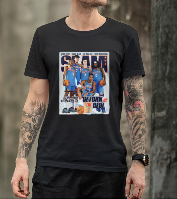 Jayson Tatum Damian Lillard Las Vegas Aces Victor Wembanyama SLAM Return Of The Real Shai Jalen Chet Giddey Lu Thunder T-Shirt
