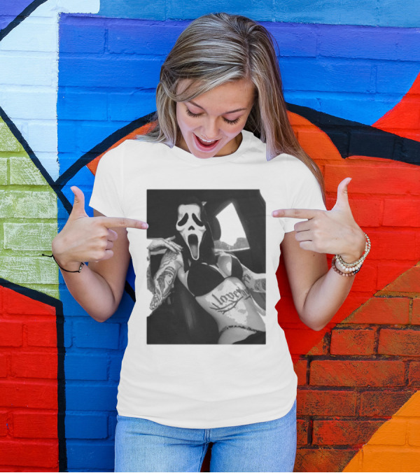Scream If U Need Me Ghost Face Love Tattoo T-Shirt