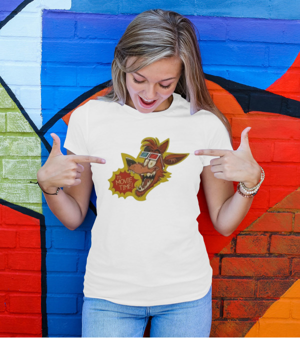 Five Nights At Freddy’s Foxy In 3D Glasses It's Movie Time T-Shirt