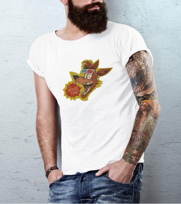 Five Nights At Freddy’s Foxy In 3D Glasses It's Movie Time T-Shirt