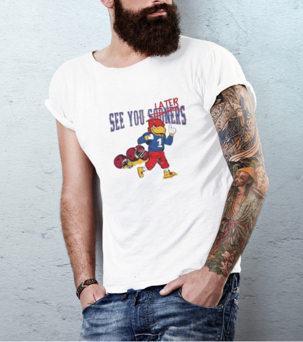 See You Later Sooners Jayhawk Football Victory T-Shirt