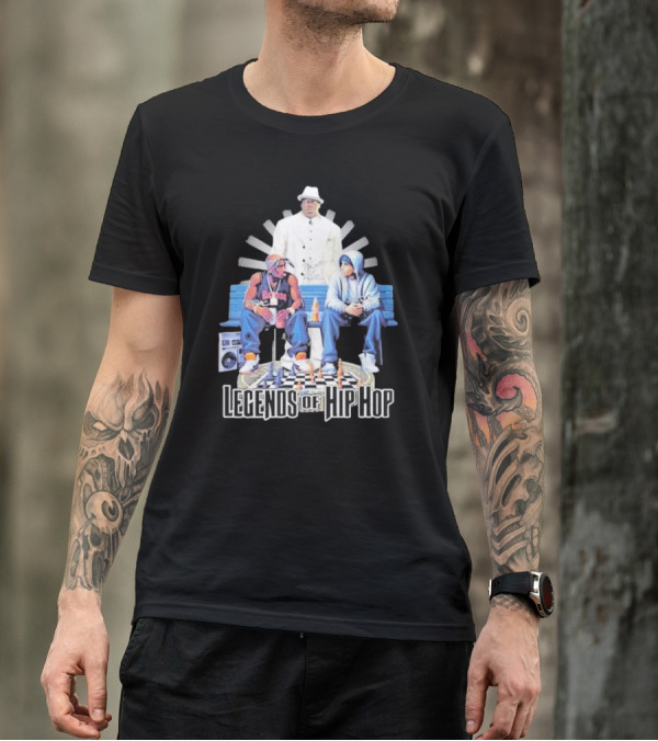 The Eminem Show Legends Of Hip Hop Bench Chess Game Boombox Trio T-Shirt