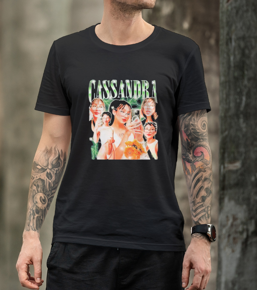 Cassandra Milkheavens Selfies 90s Aesthetic Collage With Lightning Background T-Shirt