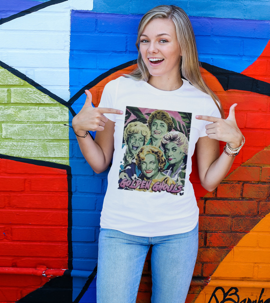 Golden Ghouls Nordacious Tropical Background T-Shirt