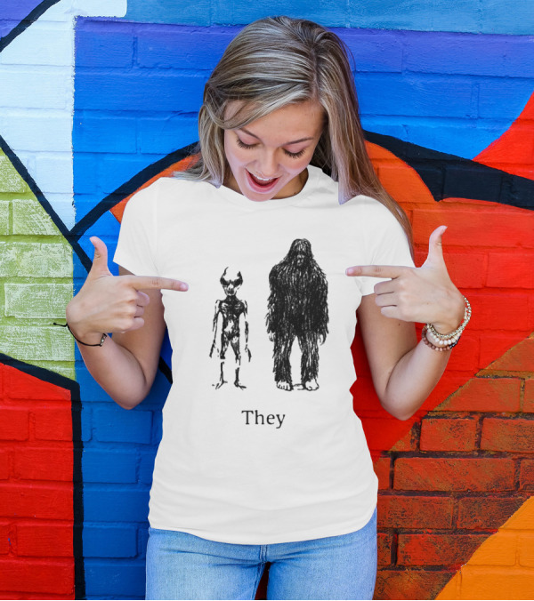 Cryptids They Sage Green T-Shirt