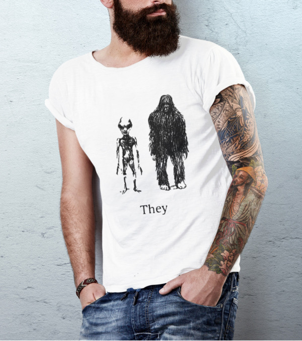 Cryptids They Sage Green T-Shirt