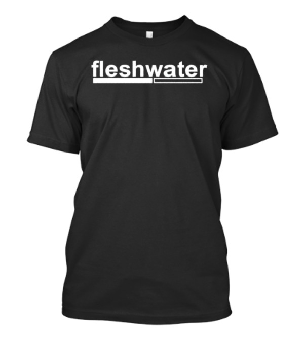 Fleshwater Logo Minimalist Black And White Block T-Shirt