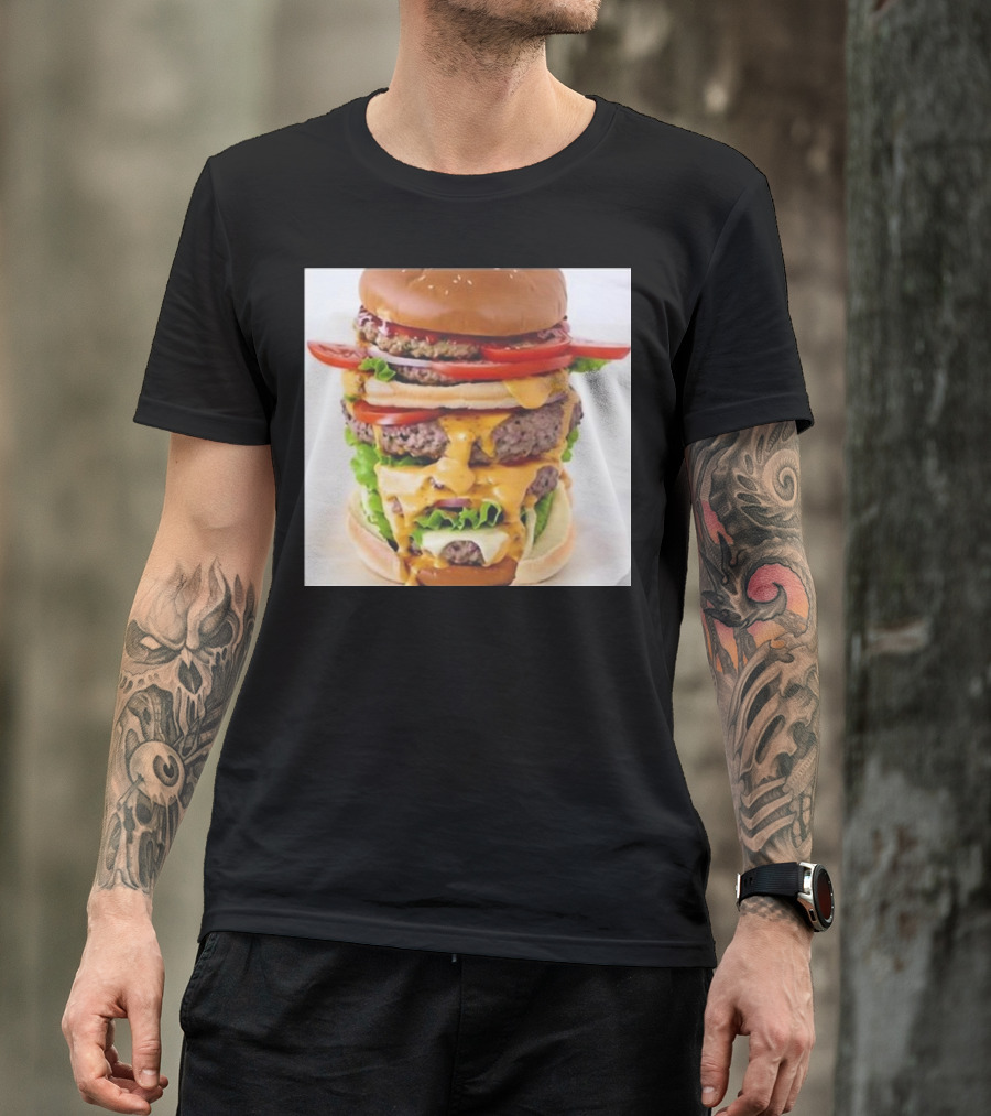 Heisenburger Cringey Quadruple Cheeseburger Stack T-Shirt