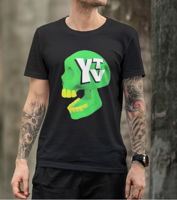 Ytv Green Skull Dark Night T-Shirt