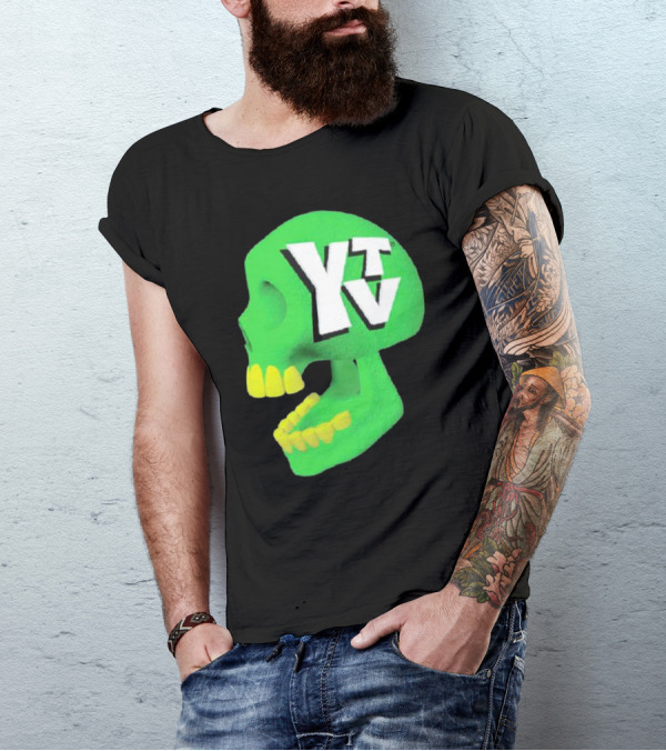 Ytv Green Skull Dark Night T-Shirt