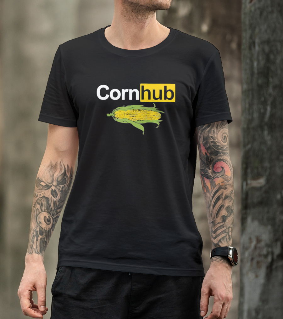 Corn Hub Parody With Corn Cob T-Shirt