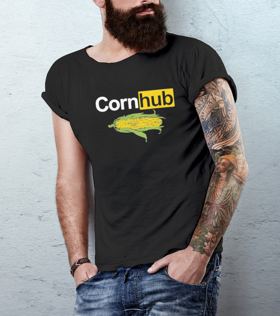Corn Hub Parody With Corn Cob T-Shirt